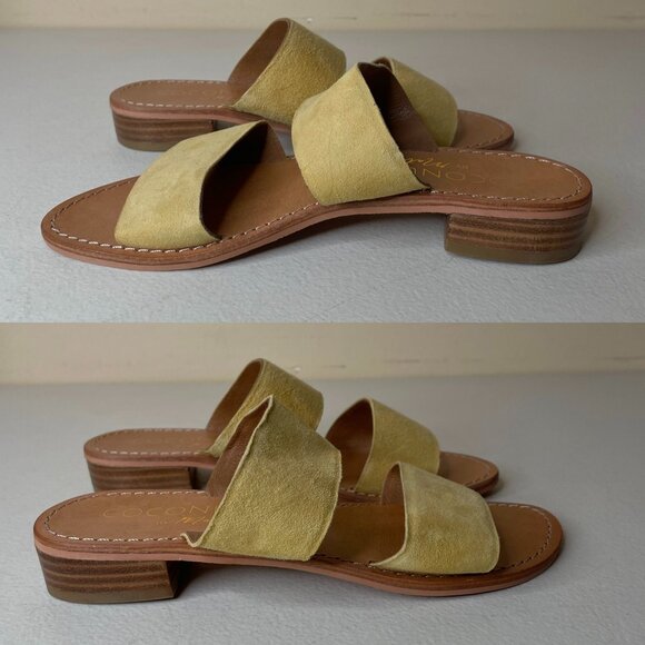 Coconuts by Matisse Limelight Yellow Slide Sandals Size 6 - Picture 4 of 16